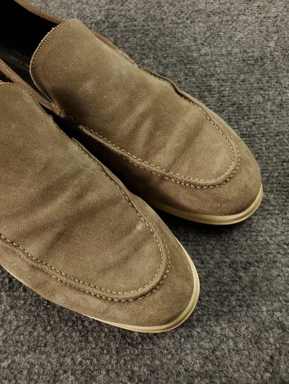 To Boot New York Adam Derrick Venetian Loafer 11.5 Suede Taupe Italy Slip On 540
